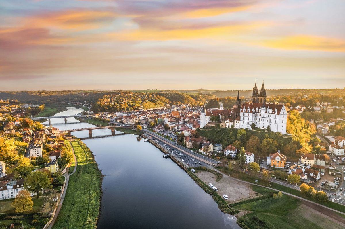 Meißen an der Elbe mit Albrechtsburg