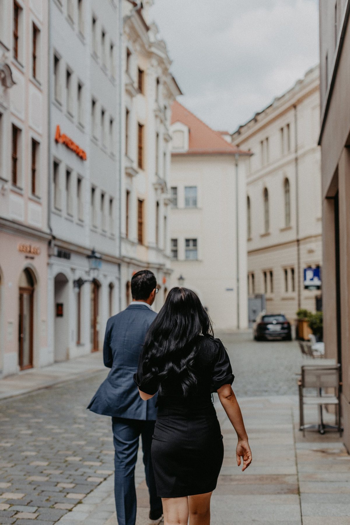 Madeleine und Manfred Braun unterwegs in der Dresdner Altstadt